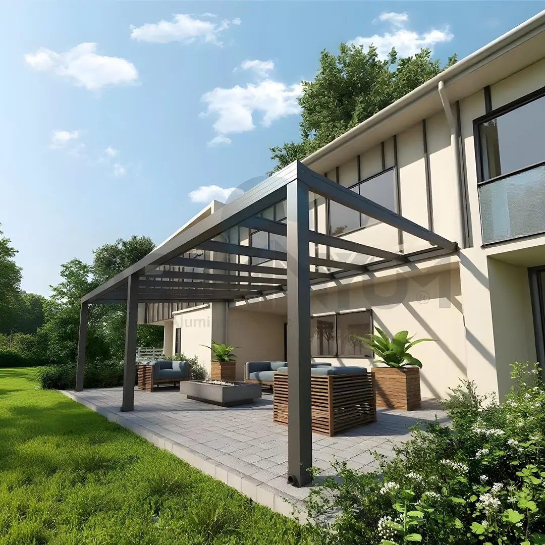 Fixed Glass Roof Pergola