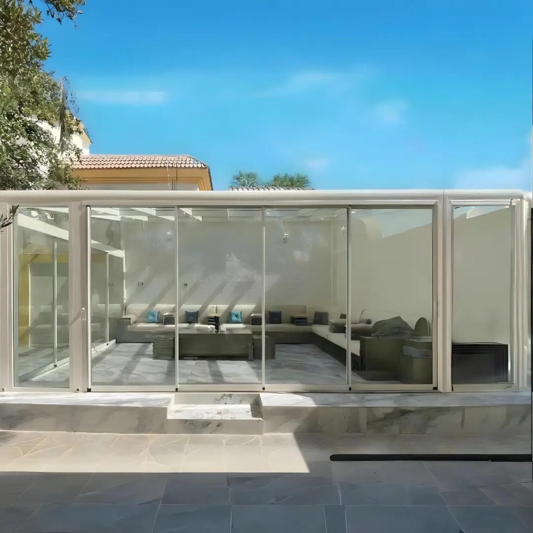 Fixed Glass Roof Pergola