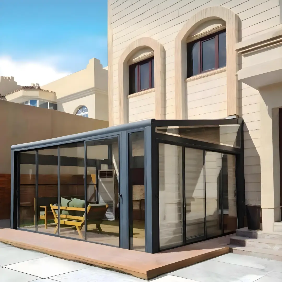 Fixed Glass Roof Pergola