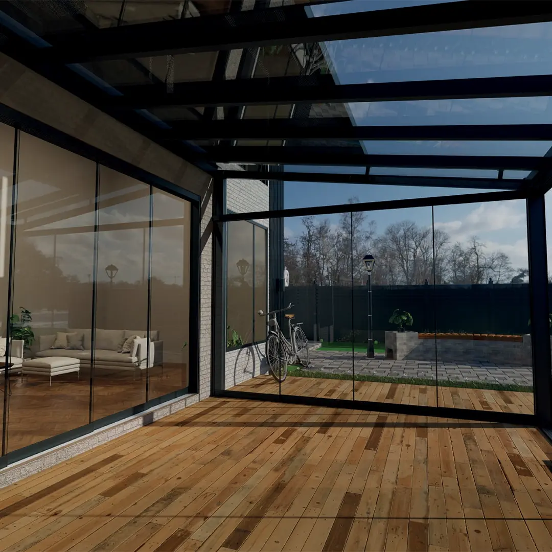 Horizontal Fabric Retractable Curtains